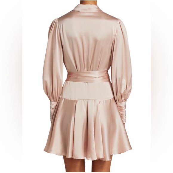 Zimmermann Pink Long Sleeve Dress with Wrap Style - Picture 4 of 7